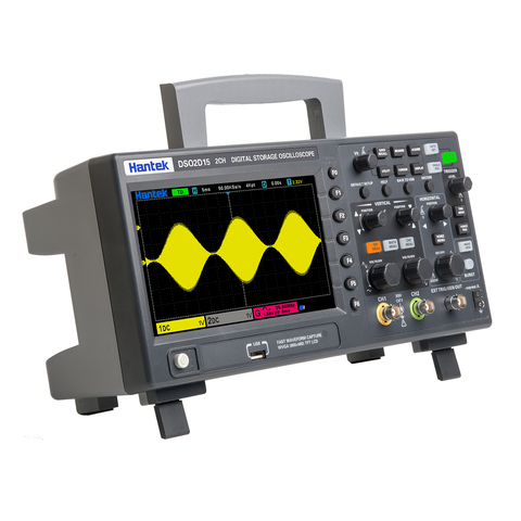 Цифровой осциллограф Hantek DSO2C10 2C15 2CH хранения Osciloscopio 100 м/150 м 1г Sampling DSO2D10 2D15 2CH + 1CH с источника сигнала ► Фото 1/5