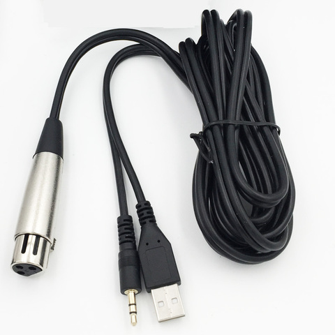 MK F200FL микрофонный аудиокабель, USB с двойным кабелем 3,5 мм для MK F100TL MK-F200FL F100TL MK-F100TL Xlr кабель ► Фото 1/6