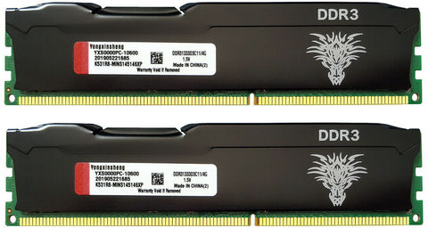 2 шт. комплект 4 ГБ DDR3 RAM 1333 МГц настольная Память DIMM PC3-10600 без ECC 1,5 V RAM memoria ram s ► Фото 1/1