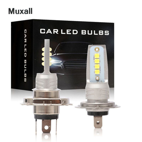 Muxall светодиодные мини Canbus автомобильные фары 4300K 8000K 6000K H7 H4 H1 H3 H8 H9 H11 9005 HB3 9006 HB4 80 Вт лм автомобильные противотумансветильник 12 В ► Фото 1/6