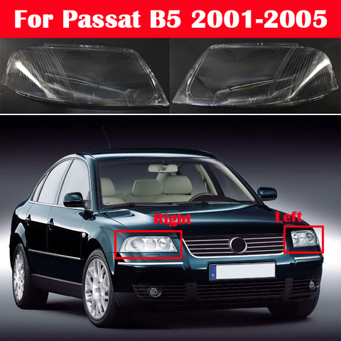 Автомобильный передний головной светильник крышка для Volkswagen Passat B5 2001-2005 абажур головная лампа светильник в виде ракушки стекло объектив ... ► Фото 1/6