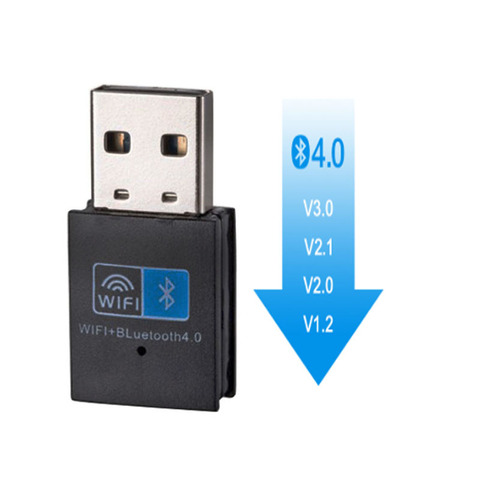 Wi-Fi Bluetooth беспроводной адаптер 150 Мбит/с USB-адаптер 2,4G Bluetooth V4.0 Dongle сетевая карта RTL8723BU для настольного ноутбука ПК ► Фото 1/6