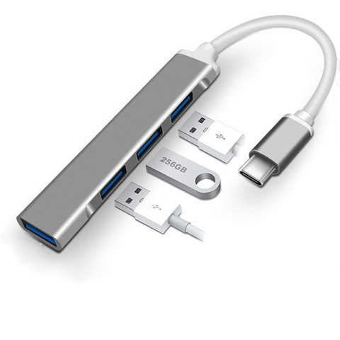 4 порта мульти-разветвитель адаптер OTG USB C концентратор USB Type C 3,1 Для Macbook Pro 13 15 Air Mi Pro HUAWEI Компьютерные аксессуары для ПК ► Фото 1/1