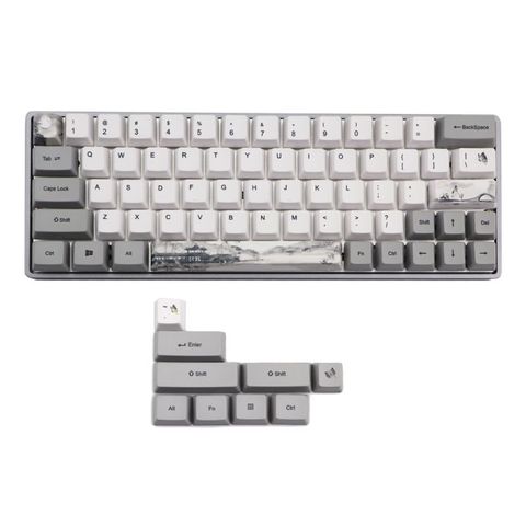 Keycap OEM PBT Cherry Blossom, механический Keycap для клавиатуры, сублимационный Keycap E5BA, 1x61 + 11 ключ ► Фото 1/6