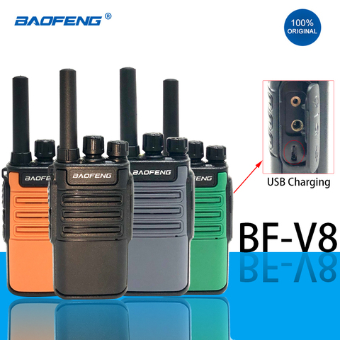 2022 Baofeng мини BF-V8 двухстороннее Ham радио Ручной uhf приемно-Синий, зелёный, оранжевый домофон радиочастотный трансивер BAOFENG BF V8 иди и болтай Walkie Talkie новая ► Фото 1/6