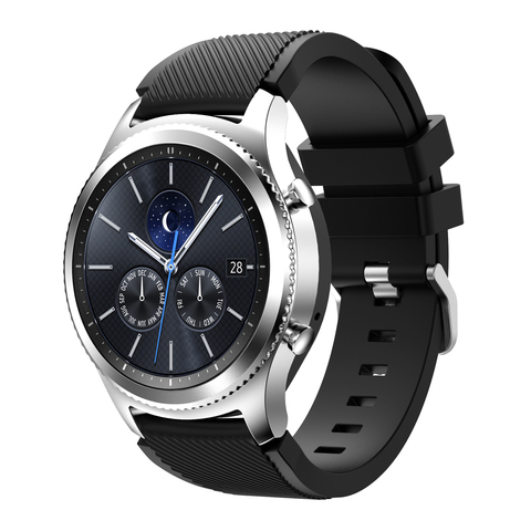 Ремешок силиконовый для Samsung Watch 3 correa galaxy active 2 46/42 мм Gear s3 Frontier, спортивный браслет для huawei watch gt 2/2e, 20/22 мм ► Фото 1/6