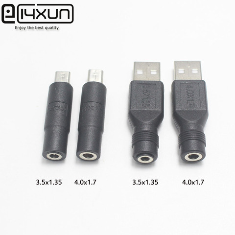 1/2/5 шт. Micro USB / USB 2,0 Штекерный разъем на DC 3,5*1,35/4,0*1,7 мм гнездовой конвертер адаптер для ноутбука соединитель ► Фото 1/6