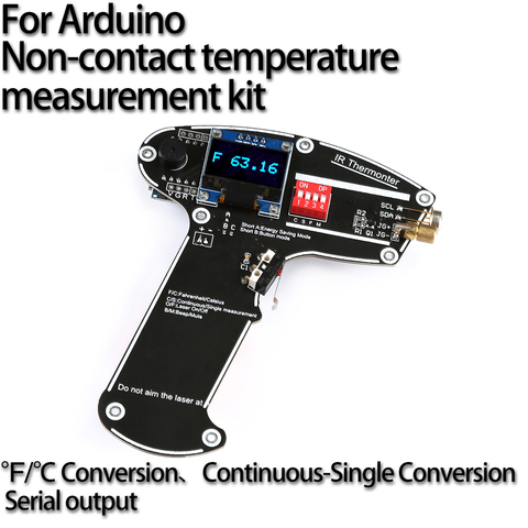 Набор для самостоятельной сборки Arduino, Бесконтактный ИК портативный лазерный цифровой инфракрасный температурный OLED-дисплей MLX90614, датчик температуры ► Фото 1/1