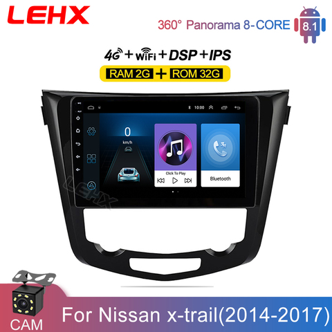 Автомобильный мультимедийный видеоплеер android 8,1 2Din для Nissan X-TRAIL X Trail T32 Qashqai 2 J11 2013 2014 2015 2016 2017 ► Фото 1/6