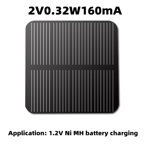 2V0.32W солнечная панель DIY Солнечная лампа зарядная панель зарядка 1,2 V Ni MH батарея 160mA солнечная панель ► Фото 1/5