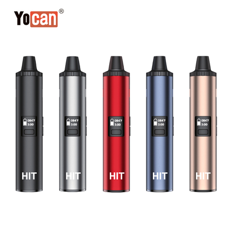 Новый оригинальный Yocan Hit сухой вапоризатор травы с батареей 1400mAh керамическая тепловая камера vs Evolve Plus XL iShred травяной Vape Pen Kit ► Фото 1/6