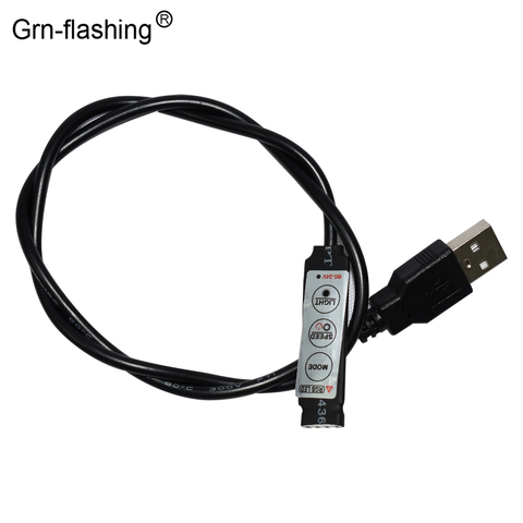 Соединительный кабель USB DC5-24V 50 см для линейного управления для светодиодной ленты RGB 3 клавиши 4 pin переключатель линии ► Фото 1/4