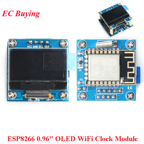 Модуль OLED-дисплея ESP8266, экран 0,96 дюйма, Wi-Fi, ЖК-дисплей, интерфейс IIC I2C, DIY, прогноз погоды, 5 В, ESP12F для Arduino ► Фото 1/6