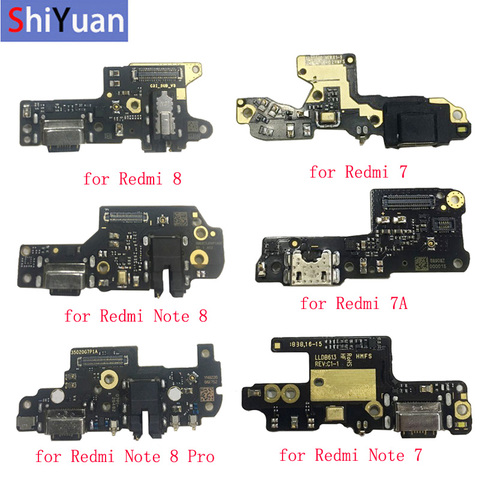 Оригинальный USB-порт для зарядки, соединительная плата, запчасти, гибкий кабель для Xiaomi Redmi 7 7A 8 Redmi Note 7 7 Pro Note 8 8Pro, USB PCB плата ► Фото 1/6