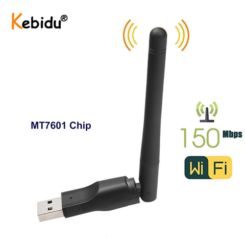 Мини USB Wifi адаптер MT7601 150Mbp высокоскоростной Wi-Fi Ethernet USB WiFi приемник для DVB S2 DVB T2 декодер тв ТВ приставка для ноутбука ► Фото 1/6