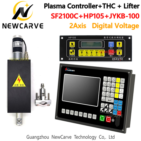 Плазменный контроллер + THC + подъемник комплект SF-2100C 2-х осевой плазменный контроллер + фонарь HP105 контроллер высоты + JYKB-100 Lifer NEWCARVE ► Фото 1/6