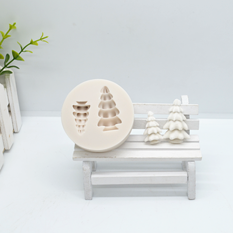 Luyou 3D Рождественская елка Fondant (сахарная) силиконовая форма для выпечки, инструменты для украшения торта для торта Формы для кухонной выпечк... ► Фото 1/5