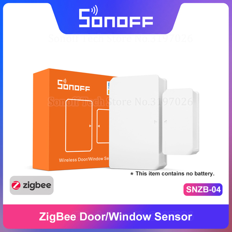 Беспроводной дверной/оконный датчик SONOFF Zigbee SNZB-04 - ZigBee обеспечивает умную связь между устройствами ZBBridge и WiFi через приложение eWeLink ► Фото 1/6