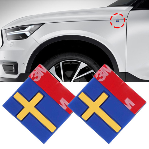 5 шт., автомобильная 3D наклейка, украшение шведского флага, эмблема, автомобильная дверь, багажник, передняя решетка для VOLVO XC40 XC60 XC90 V90 S90 S60 V60 V40 ► Фото 1/6