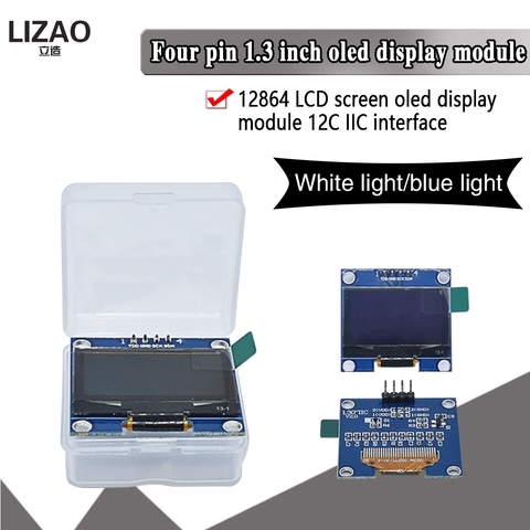 Oled-модуль IIC 1,3 дюйма, серийный, белый, синий OLED-дисплей, 128X64 I2C SSD1306 12864 дюйма, Φ VDD GND SCK SDA для Arduino ► Фото 1/6