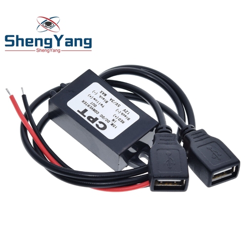 ShengYang Micro USB от 12 В до 5 В, 3 А, 15 Вт DC-DC модуль преобразователя мощности автомобиля, понижающий Адаптер выходной мощности, автоматическая защита от низкого нагрева ► Фото 1/5