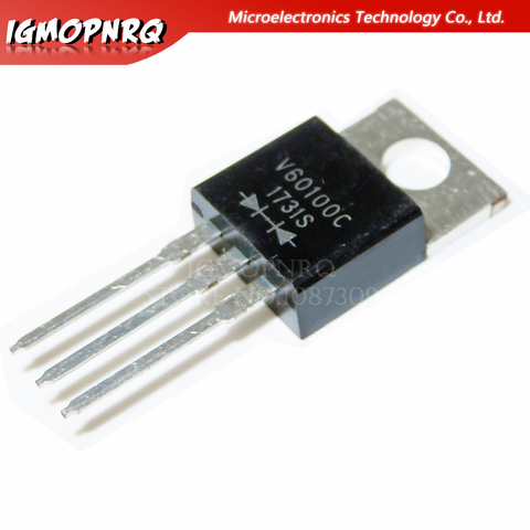 5 шт. V60100C TO-220 V60100 TO220 упакованный диод Шоттки общий катод 60 А 100 в оригинальный аутентичный ► Фото 1/1