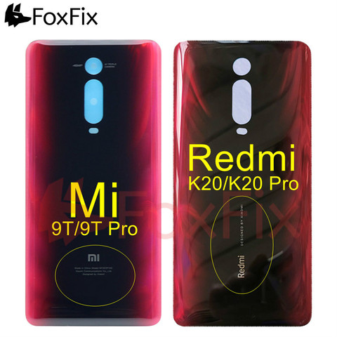 Новинка для Xiaomi Mi 9T Задняя крышка из стекла для батареи Redmi K20 Pro задняя крышка корпуса для Xiaomi Mi 9t Крышка для батареи панель Замена ► Фото 1/6