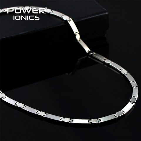 Power Ionics 100% натуральный Титан 99.999%, балансирующее ожерелье из Германия с розничной коробкой PT030 ► Фото 1/5