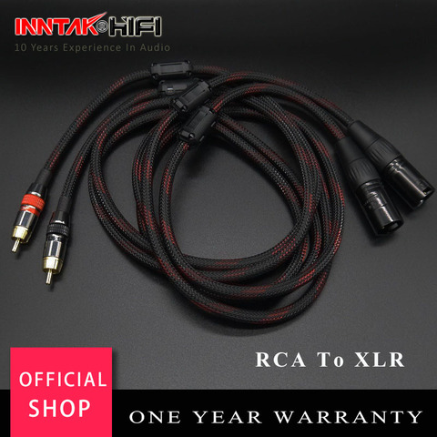 2 шт. пара 4N-OFC RCA аудио кабель RCA к XLR (мужской/женский) HIFI аудио кабель для усилителя DAC TV/0,5 M- 5M NO1020 ► Фото 1/6