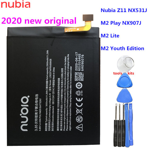 100% оригинальный новый 3000mAh Li3829T44P6h806435 для ZTE Nubia Z11 NX531J / M2 Play NX907J / M2 Lite / M2 Youth Edition аккумулятор ► Фото 1/6