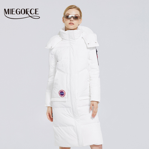 MIEGOFCE 2022 Зимний новый женский хлопок пальто длинная куртка женское пальто теплая куртка зимнее пальто с логотипом MIEGOFCE высококачественный н... ► Фото 1/6