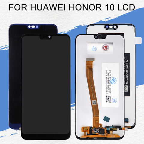 Dinamico для Huawei Honor 10 LCD сенсорный экран дигитайзер сборка запасная часть для Honor10 ЖК-COL-L29 дисплей с отпечатком пальца ► Фото 1/6