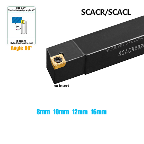 1 шт. SCACR0808K06 SCACR1010K06 SCACR1212K09 SCACR1616K09 токарный инструмент с ЧПУ SCACL держатель внешнего токарного инструмента CCMT вставка ► Фото 1/3