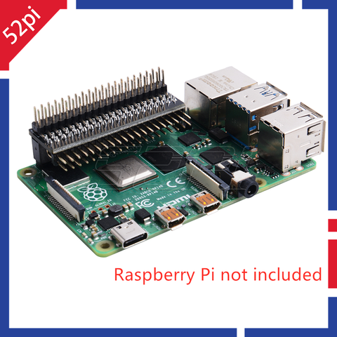 Удлинитель краев GPIO 52Pi, плата расширения GPIO Raspberry Pi GPIO Header для Raspberry Pi 4B / 3B + / 3B / Zero W / Zero ► Фото 1/6