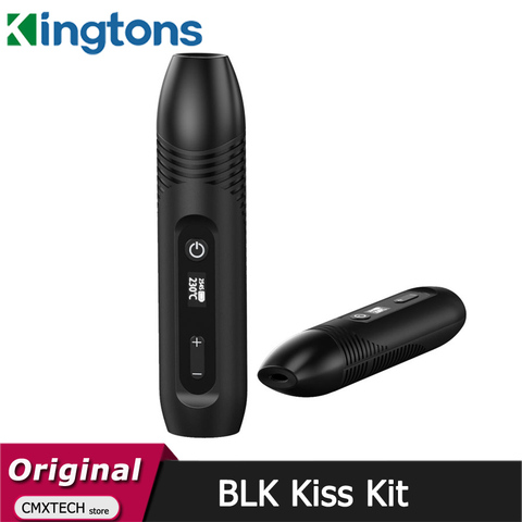 Оригинальный набор Kingtons BLK Kiss, испаритель для сухой травы, аккумулятор 1600 мАч, духовка 1,2 мл, керамическая электронная сигарета OLED, травяная вейп-ручка ► Фото 1/6