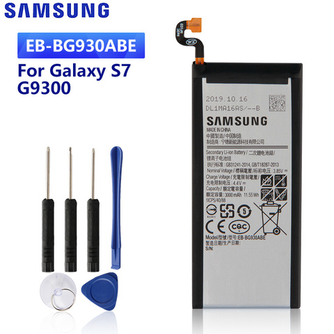 SAMSUNG оригинальный сменный аккумулятор EB-BG930ABE для Samsung GALAXY S7 G930F G930A G9300 G9308 SMG9300 EB-BG930ABA 3000 мА-ч ► Фото 1/6