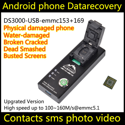 EMMC Reader eMMC разъем eMMC169 EMMC153 разъем USB EMMC программатор тестовая розетка хорошее качество EMMC адаптер BGA153 BGA169 ► Фото 1/6