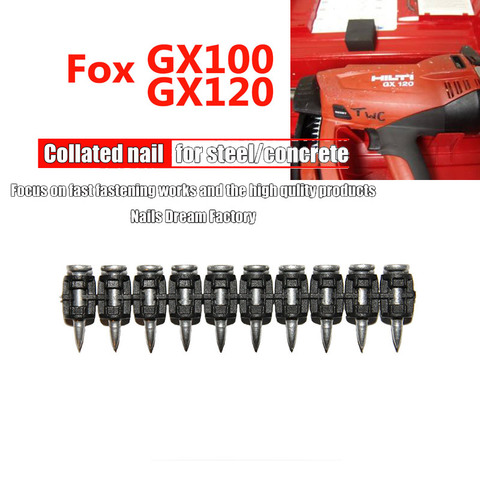 GX100 GX 120 газовые гвозди для ручных инструментов 1000 шт. стальные гвозди для цементной доски Стальной сплав для домашнего декора ► Фото 1/6