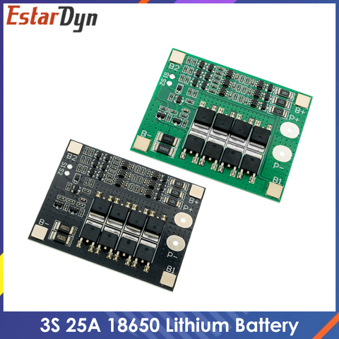 3S 25A Li-Ion 18650 BMS PCM плата для защиты батареи BMS PCM с балансом для литий-ионного Lipo модуль для аккумуляторной батареи новейший ► Фото 1/6
