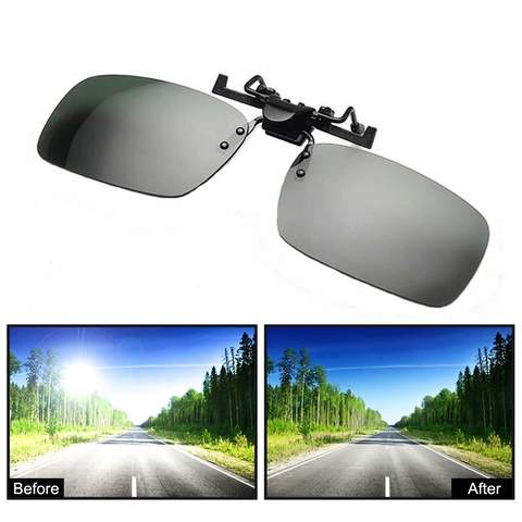 Автомобильные солнцезащитные очки ночного видения, поляризованные очки с зажимом для Skoda Superb Octavia A5 2 Fabia Rapid Yeti Citroen C4 C5 C3 Grand Picasso ► Фото 1/6