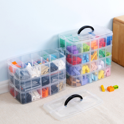 Lego Строительные блоки Детская коробка для хранения игрушек пластиковый прозрачный органайзер для ювелирных изделий Скрапбукинг коробка д... ► Фото 1/6