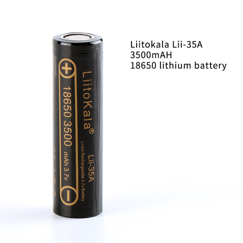 Литиевая батарея LiitoKala lii-35A 18650 3500 мАч, фонарик 18650, перезаряжаемая литиевая батарея ► Фото 1/5