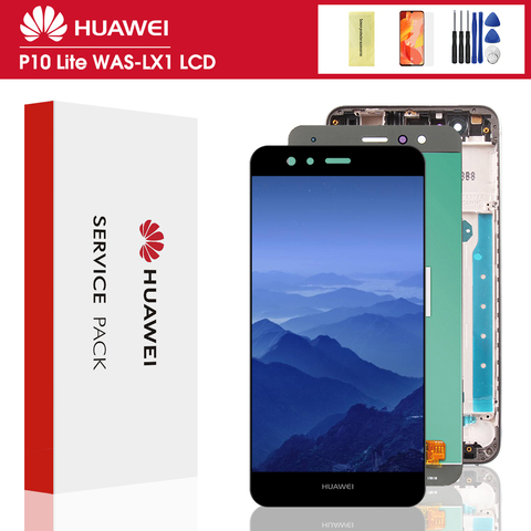 Дисплей для Huawei P10 Lite дисплей сенсорный экран с рамкой Замена Оригинальный для Huawei P10 Lite ЖК-дисплей WAS-LX1 WAS-LX2 ► Фото 1/6