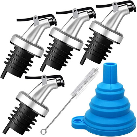 Диспенсер оливкового масла с масляной крышкой, герметичная крышка, подходит для горлышка бутылки 1,7 см, 2 см, 2,1 см, для масла, оливкового масла, уксуса, вина ► Фото 1/6