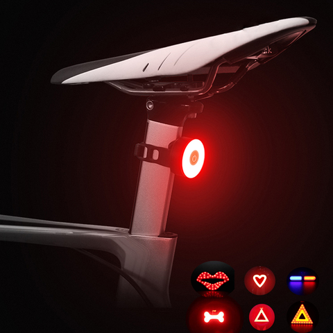 Несколько режимов освещения светильник USB зарядка светодиодный велосипедный фонарь вспышка задний велосипесветильник ный фонарь s ► Фото 1/6