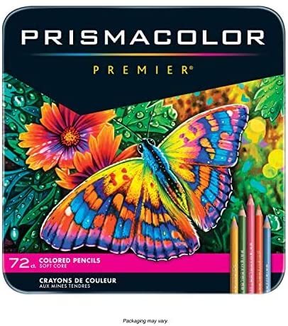 Оригинальный карандаш Prismacolor Premier, 72 цвета, карандаш для рисования маслом, 4,0 мм, мягкий футляр, железный ящик, карандаш Sanford Prismacolor ► Фото 1/6