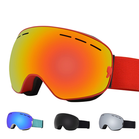 Двойные линзы противотуманные лыжные очки снежные горные очки UV400 Анти УФ внедорожный шлем маска очки для катания на лыжах большая оправа для мужчин и женщин ► Фото 1/6