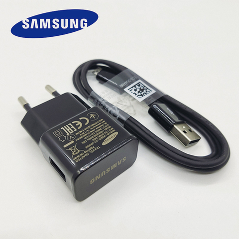 Сетевое зарядное устройство для Samsung, 5 В, 2 А, кабель Micro USB для зарядки Samsung Galaxy S7 S6 Edge J7 J5 J3 Note 5 4 A7 A5 A3 2016 ► Фото 1/6