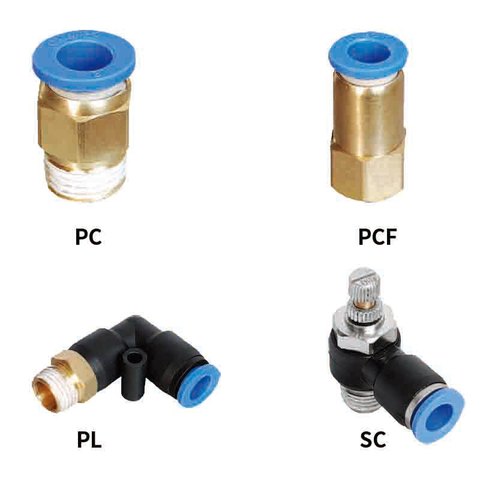 фитинги для труб фурнитура Пневматический быстроразъемный соединитель для труб PC/SC/PCF/PL фитинг резьба 1/8 