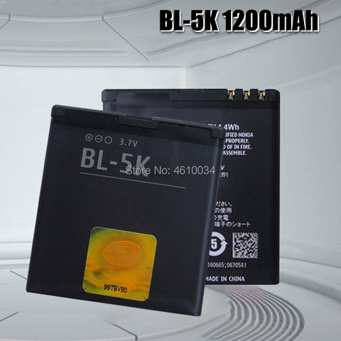 Высокое качество 1200mAh BL 5K BL-5K батарея для Nokia N85 N86 N87 8MP 2610S 701 C7 X7 C7-00 батарея BL5K ► Фото 1/6